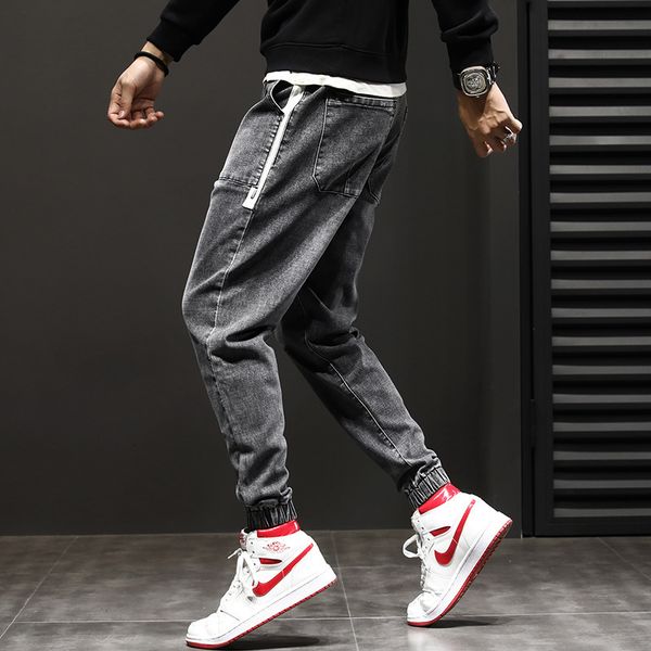 autumn and winter denim men's 2020 new harem pants fashion versatile loose elastic casual slim feet, Black
autumn and winter denim men's 2020 new harem pants fashion versatile loose elastic casual slim feet, Black