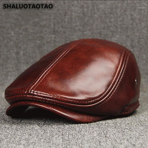 shaluotaotao trend genuine leather hat winter men's fashion cowhide leather berets earmuffs thermal leisure snapback brand caps1, Blue;gray
shaluotaotao trend genuine leather hat winter men's fashion cowhide leather berets earmuffs thermal leisure snapback brand caps1, Blue;gray