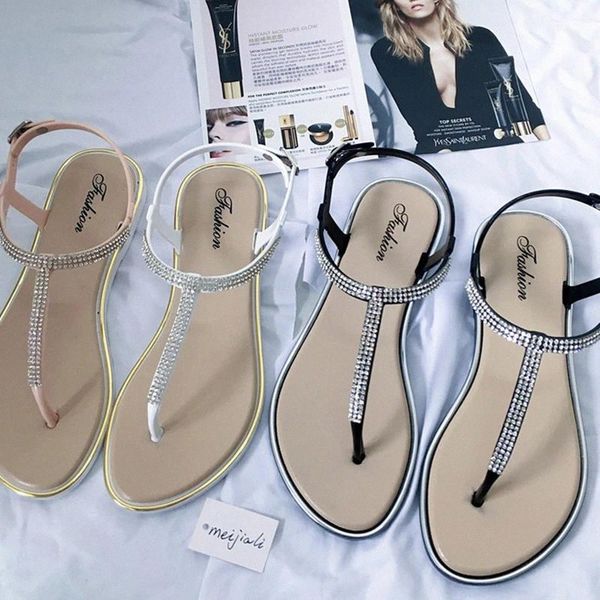 women sandals summer bohemian rhinestone twinkle comfortable flat shoes beach gladiator slippers flip flops casual women's shoes #bl0m, Black
women sandals summer bohemian rhinestone twinkle comfortable flat shoes beach gladiator slippers flip flops casual women's shoes #bl0m, Black