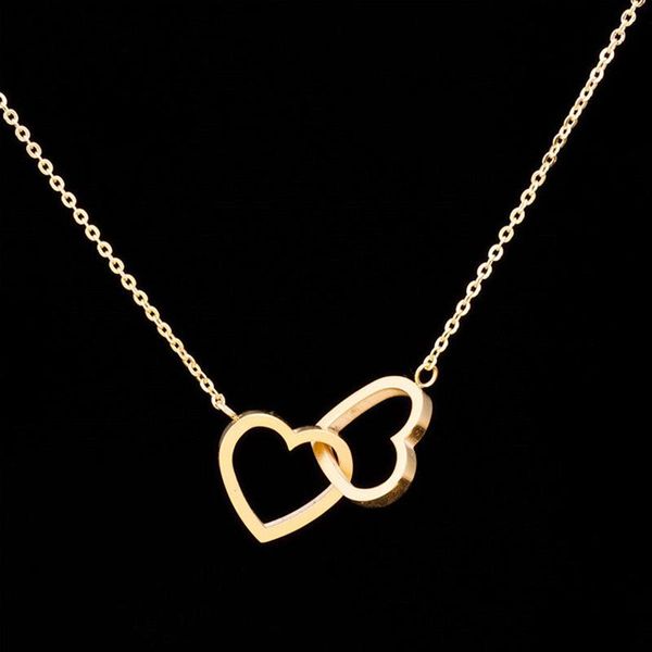 chains double heart statement necklace for women stainless steel link chain wedding jewelry bijoux femme choker bridesmaid gifts, Silver
chains double heart statement necklace for women stainless steel link chain wedding jewelry bijoux femme choker bridesmaid gifts, Silver