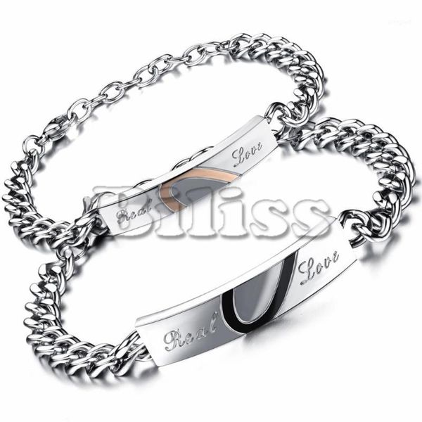 other bracelets fashion couple jewelry classic matching heart "real love" id bracelet stainless steel lover 1 piece for women or m, Golden;silver
other bracelets fashion couple jewelry classic matching heart "real love" id bracelet stainless steel lover 1 piece for women or m, Golden;silver