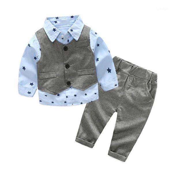 children clothing set spring autumn 2020 gentleman star printed long-sleeved shirt + vest + trousers 3pstoddler clothes1, White
children clothing set spring autumn 2020 gentleman star printed long-sleeved shirt + vest + trousers 3pstoddler clothes1, White
