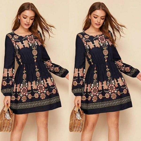 women 2020 spring mini dress classic colorful floral printed long sleeve o-neck loose warm party dress streetwear vestidos 20191, Black;gray
women 2020 spring mini dress classic colorful floral printed long sleeve o-neck loose warm party dress streetwear vestidos 20191, Black;gray