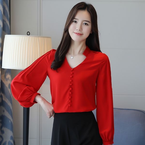 fashion long sleeve women shirts red chiffon blouse shirt v-neck office work wear womens and blouses 0603 60 y200828, White
fashion long sleeve women shirts red chiffon blouse shirt v-neck office work wear womens and blouses 0603 60 y200828, White