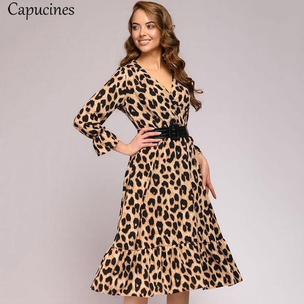 casual dresses capucines v neck leopard print woman dress autumn flare sleeve ruffle hem elegant vintage party for women(no blet), Black;gray
casual dresses capucines v neck leopard print woman dress autumn flare sleeve ruffle hem elegant vintage party for women(no blet), Black;gray