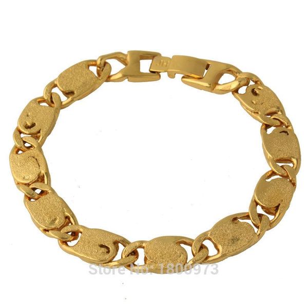 new trendy bracelet men18k gold color 9mm classic link chain fashion bracelets & bangles for women/ men jewelry, Black
new trendy bracelet men18k gold color 9mm classic link chain fashion bracelets & bangles for women/ men jewelry, Black