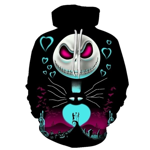 men women shirt/hoodies/tees outerwear halloween gift nightmare before christmas jack 3d print female/male hoody sweatshirt 201210, Black
men women shirt/hoodies/tees outerwear halloween gift nightmare before christmas jack 3d print female/male hoody sweatshirt 201210, Black