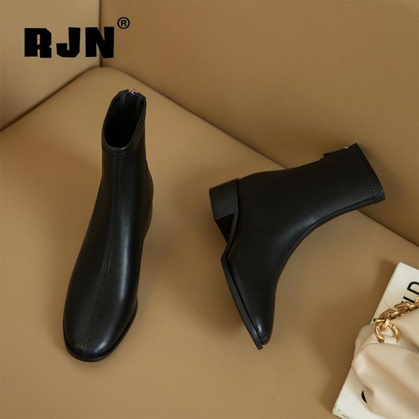 rjn new comfortable autumn ankle boots round toe zipper handmade women shoes square low-heel anti-skid boots ro317, Black
rjn new comfortable autumn ankle boots round toe zipper handmade women shoes square low-heel anti-skid boots ro317, Black