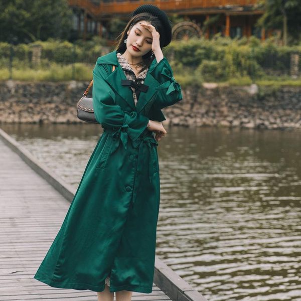 women's trench coats 2021 autumn windbreaker women fashion lace up slim satin elegant overcoat all-match office lady female coat chic, Tan;black
women's trench coats 2021 autumn windbreaker women fashion lace up slim satin elegant overcoat all-match office lady female coat chic, Tan;black