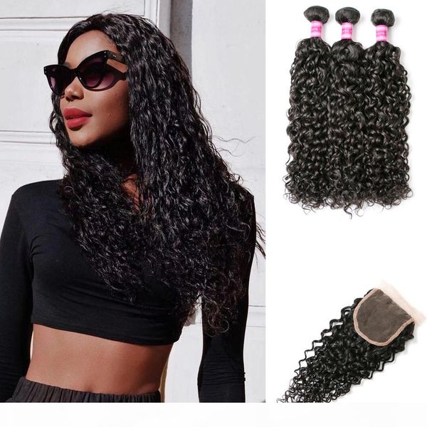 9a brazilian water wave bundles with closure peruvian wet and wavy hair 3 bundles with closure natural wave human hair extensions, Black
9a brazilian water wave bundles with closure peruvian wet and wavy hair 3 bundles with closure natural wave human hair extensions, Black