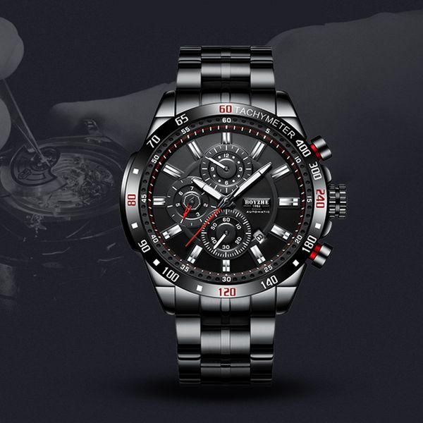 boyzhe men's multi-function automatic mechanical watch steel strap waterproof fashion luxury men automatic watches 201113, Slivery;brown
boyzhe men's multi-function automatic mechanical watch steel strap waterproof fashion luxury men automatic watches 201113, Slivery;brown