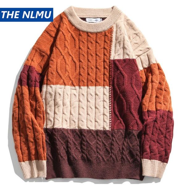 winter color block patchwork knitted sweaters streetwear men women hip hop casual harajuku pullover knitwear outwear wy371, White;black
winter color block patchwork knitted sweaters streetwear men women hip hop casual harajuku pullover knitwear outwear wy371, White;black