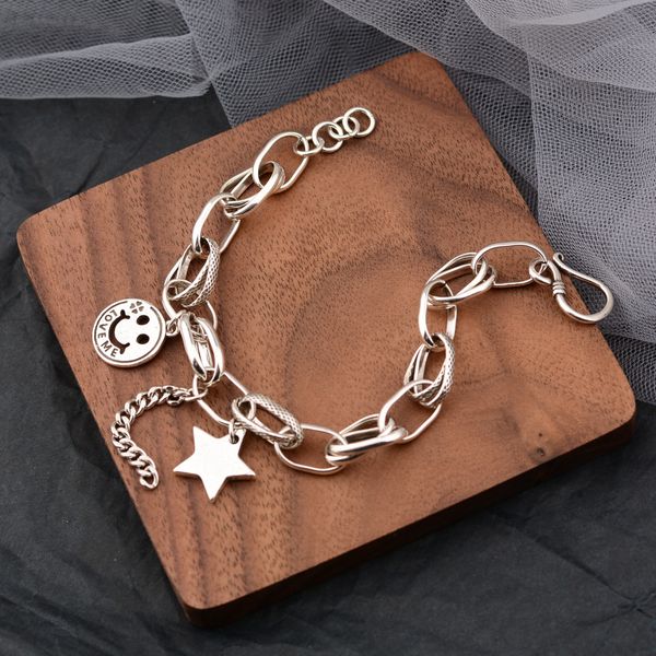 pwony korean new thai silver old smile star chain double women simplefashion korean new thai silver braceletsmile pendant bracelet old star, Golden;silver
pwony korean new thai silver old smile star chain double women simplefashion korean new thai silver braceletsmile pendant bracelet old star, Golden;silver