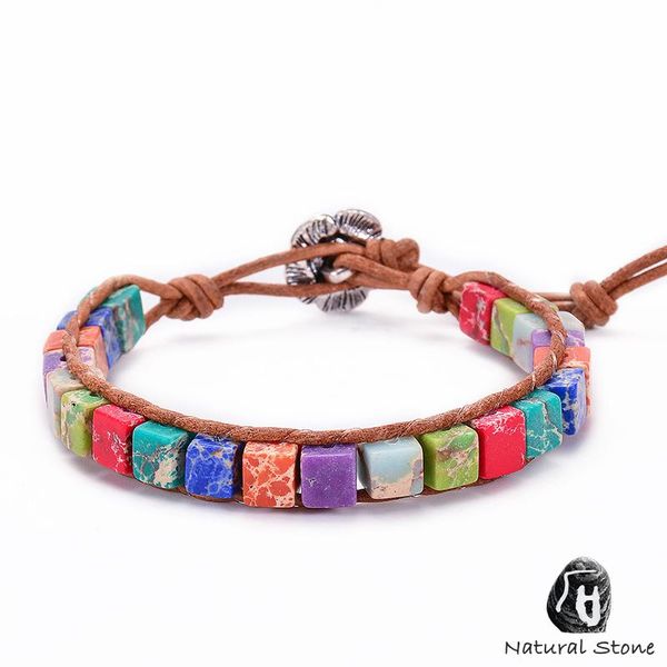 women men natural stone colorful tube beads bracelets chakras yoga handmade genuine leather wrap lotus clasp boho jewelry gifts, Red;blue
women men natural stone colorful tube beads bracelets chakras yoga handmade genuine leather wrap lotus clasp boho jewelry gifts, Red;blue