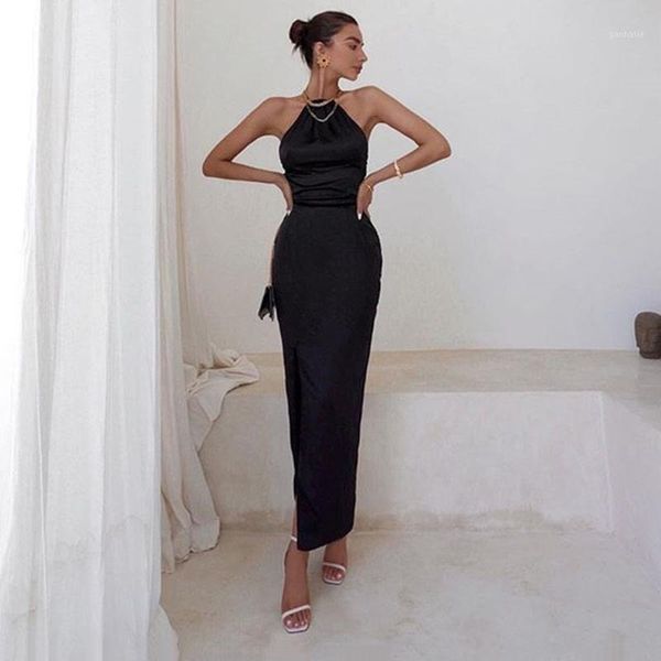 women's open back lace-up slit dress fashion satin maxi satin dress black and white silk slip party club summer 20201, Black;gray
women's open back lace-up slit dress fashion satin maxi satin dress black and white silk slip party club summer 20201, Black;gray