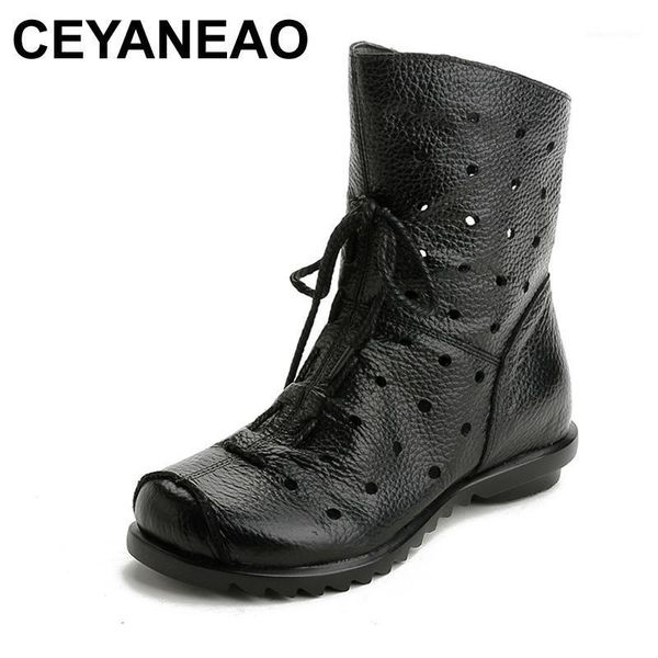 ceyaneao fashionable women's shoes hollow breathable shoe soft genuine leather flat sole ankle boots for women summer light shoe1, Black
ceyaneao fashionable women's shoes hollow breathable shoe soft genuine leather flat sole ankle boots for women summer light shoe1, Black