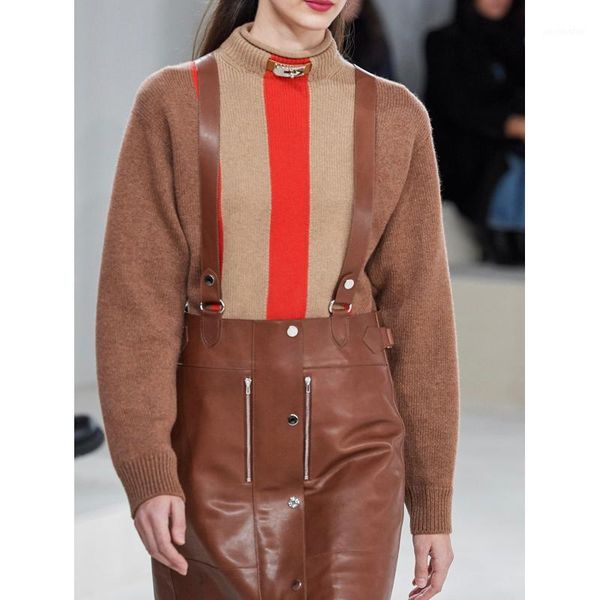 7.26 high end 2020 early autumn new women's double layer turtleneck removable lock buckle color-block cashmere pullover sweater1, White;black
7.26 high end 2020 early autumn new women's double layer turtleneck removable lock buckle color-block cashmere pullover sweater1, White;black