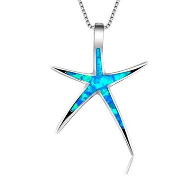 maxi statement blue opal enamel starfish pendant necklace chain collar ocean animal necklaces jewelry for women girl accessories, Silver
maxi statement blue opal enamel starfish pendant necklace chain collar ocean animal necklaces jewelry for women girl accessories, Silver