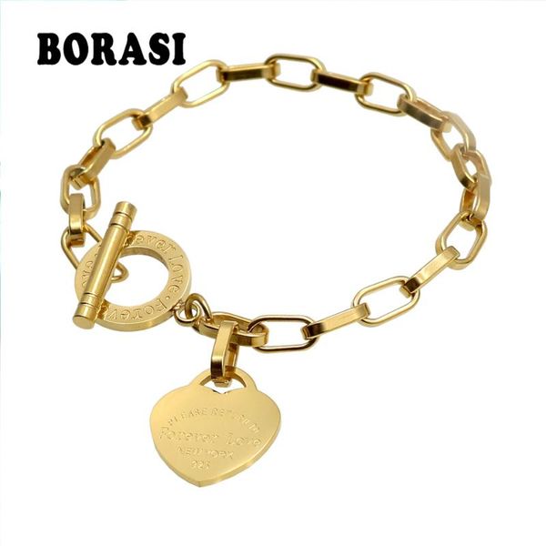 classic love new bracelet style for brand women bracelet gold chain heart bracelets & bangles pulseira fine jewelry, Black
classic love new bracelet style for brand women bracelet gold chain heart bracelets & bangles pulseira fine jewelry, Black