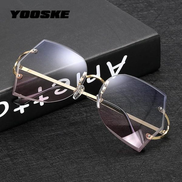 sunglasses yooske butterfly gradient rimless men women vintage high definition cutting lense female sun shade eyeglass, White;black
sunglasses yooske butterfly gradient rimless men women vintage high definition cutting lense female sun shade eyeglass, White;black