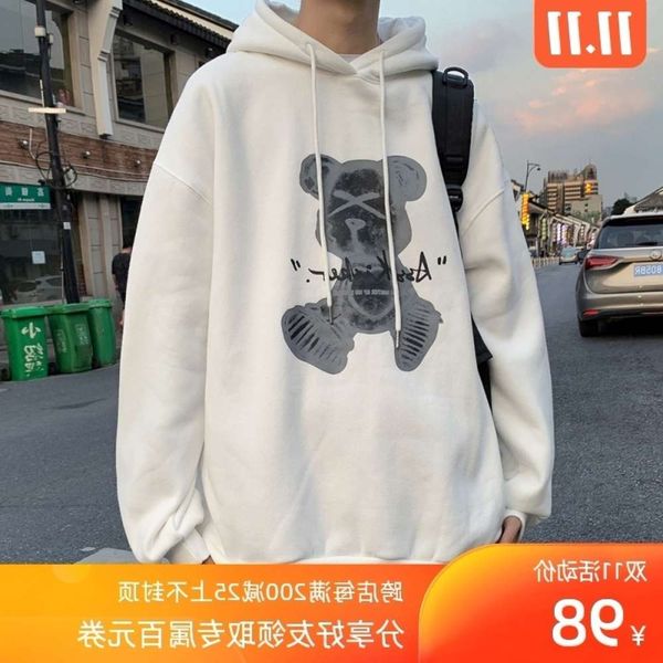 leisure sichuan men's wear trends in autumn and winter 2020 ins wind korean hip-hop cartoon bear plush printed hooded sweater coat, Black
leisure sichuan men's wear trends in autumn and winter 2020 ins wind korean hip-hop cartoon bear plush printed hooded sweater coat, Black