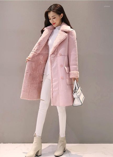 women suede fur winter coat 2018 fashion thick faux sheepskin long jacket overcoat female solid warm trench coats1, Black
women suede fur winter coat 2018 fashion thick faux sheepskin long jacket overcoat female solid warm trench coats1, Black