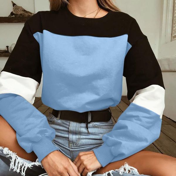 women's hoodies & sweatshirts womens long sleeve splcing color sweatshirt pullover blouse splicing leisure warm shirts, Black
women's hoodies & sweatshirts womens long sleeve splcing color sweatshirt pullover blouse splicing leisure warm shirts, Black