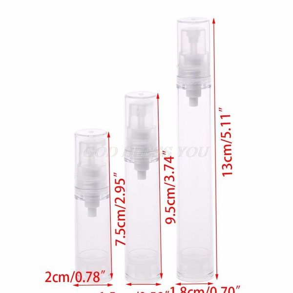 5ml/10ml/15ml transparent airless pump vacuum bottle plastic travel bottle drop shipping 5ml/10ml/15ml tra sqcrlq
5ml/10ml/15ml transparent airless pump vacuum bottle plastic travel bottle drop shipping 5ml/10ml/15ml tra sqcrlq
