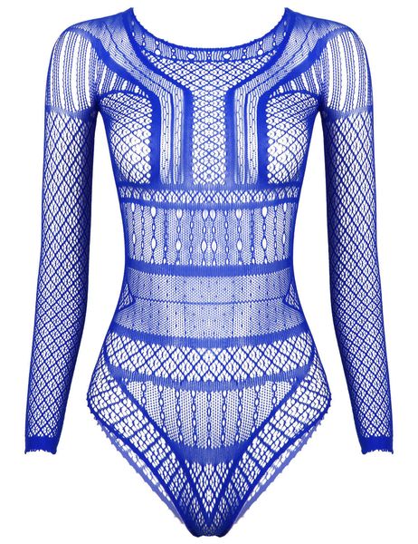 women's see-through fishnet long sleeves high cut leotard teddies bodysuit erotic bodycon bodystocking nightwear, Black;white
women's see-through fishnet long sleeves high cut leotard teddies bodysuit erotic bodycon bodystocking nightwear, Black;white