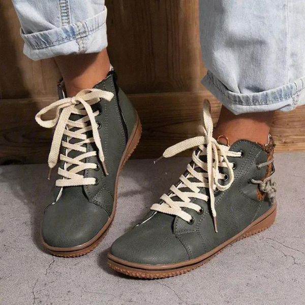 new 2020 women ankle boots lace sewing ladies women retro casual soft flock female plus size flat shoes snow boots #co76, Black
new 2020 women ankle boots lace sewing ladies women retro casual soft flock female plus size flat shoes snow boots #co76, Black
