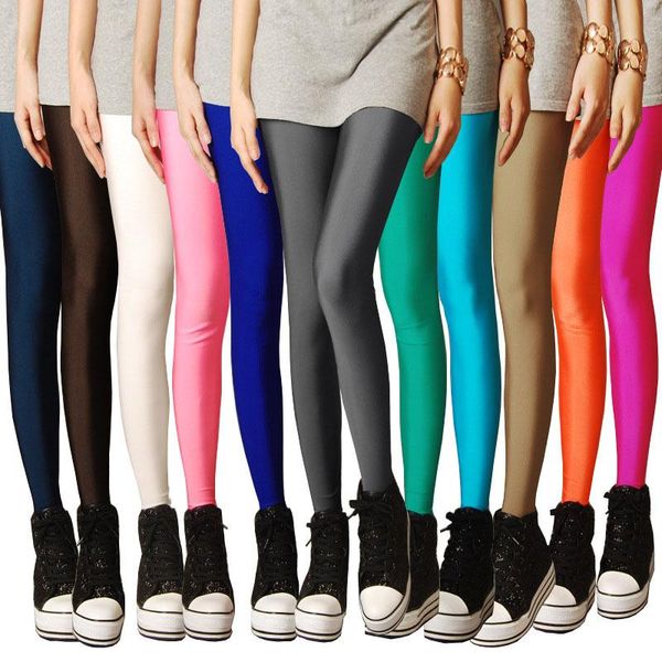 women's leggings women shiny pant selling solid fluorescent elasticity casual trousers shinny legging, Black
women's leggings women shiny pant selling solid fluorescent elasticity casual trousers shinny legging, Black