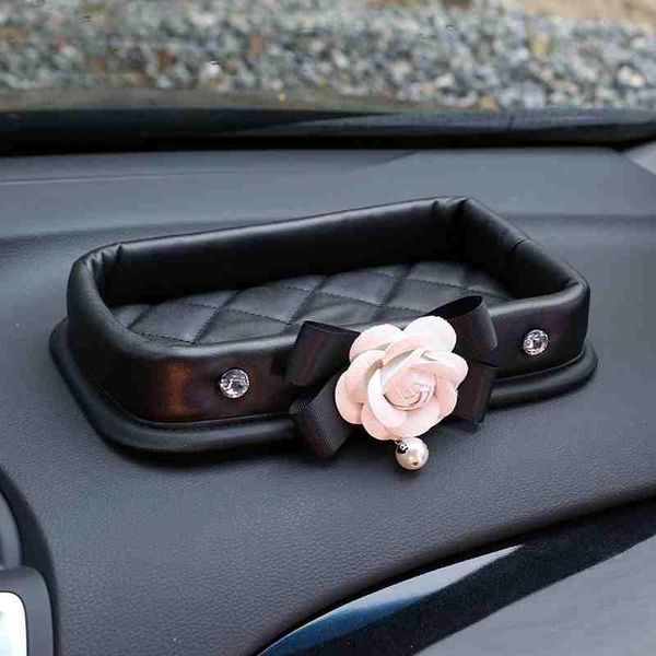 camellia with crystal car organizer leather glass key storage box for women and girls flower organiser car interior decoration 
camellia with crystal car organizer leather glass key storage box for women and girls flower organiser car interior decoration