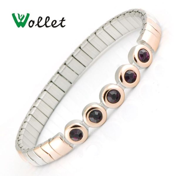 link, chain wollet jewelry elastic stainless steel magnetic bracelet bangle for men women metallic gold color purple cz stone 5 in 1, Black
link, chain wollet jewelry elastic stainless steel magnetic bracelet bangle for men women metallic gold color purple cz stone 5 in 1, Black