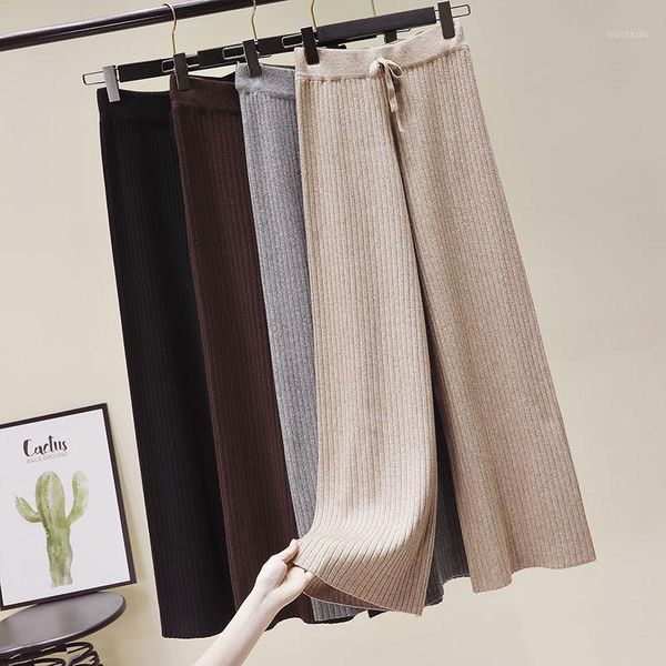 2020 spring autumn women wide leg pants new high waist korean loose casual thickened wool knitting straight pants for women1, Black;white 
2020 spring autumn women wide leg pants new high waist korean loose casual thickened wool knitting straight pants for women1, Black;white