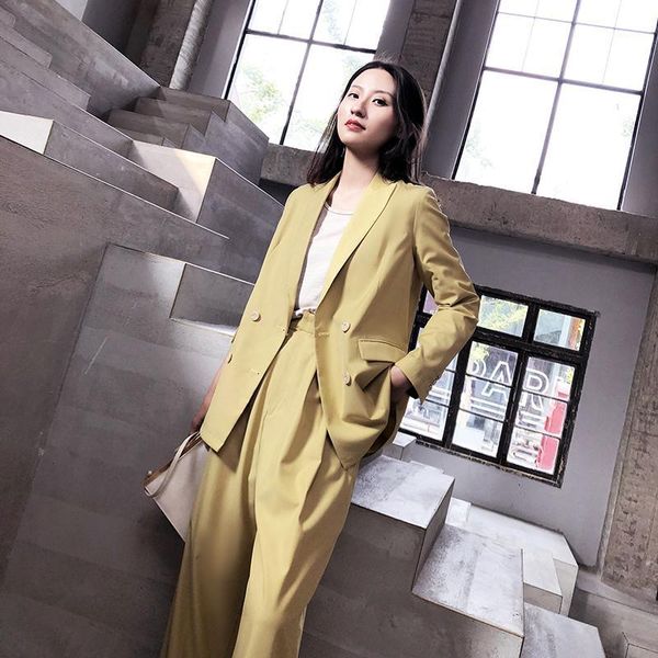 spring summer women's pant suits loose casual suits blazer jacket female office lady formal wide leg pant 2 piece set1, White;black
spring summer women's pant suits loose casual suits blazer jacket female office lady formal wide leg pant 2 piece set1, White;black