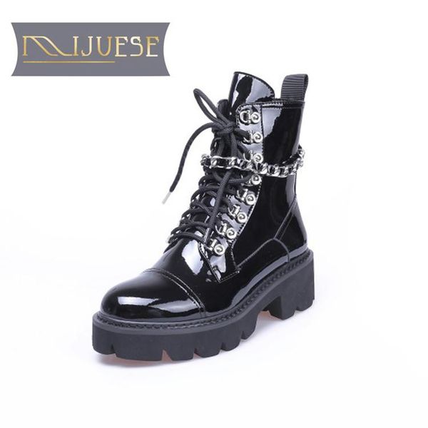 boots mljuese 2021 women ankle patent leather chains short plush winter warm fur platform low heel, Black
boots mljuese 2021 women ankle patent leather chains short plush winter warm fur platform low heel, Black