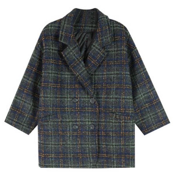 large size women's coats 2020 new autumn winter plaid striped women woolen clothes fashion loose ladies blazers n520, Black
large size women's coats 2020 new autumn winter plaid striped women woolen clothes fashion loose ladies blazers n520, Black