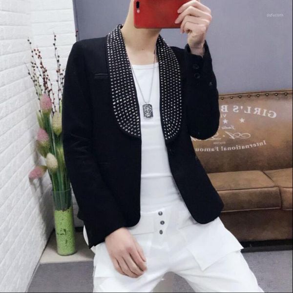 m-3xl nightclub fashion clothes men's handsome korean hair stylist drilling small suit spring slim tide stage singer jacket1, White;black
m-3xl nightclub fashion clothes men's handsome korean hair stylist drilling small suit spring slim tide stage singer jacket1, White;black