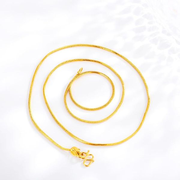 simple female 24k gold necklace water wave chain fine jewelry snake bone clavicle necklaces for women girlfriend birthday gifts, Silver
simple female 24k gold necklace water wave chain fine jewelry snake bone clavicle necklaces for women girlfriend birthday gifts, Silver