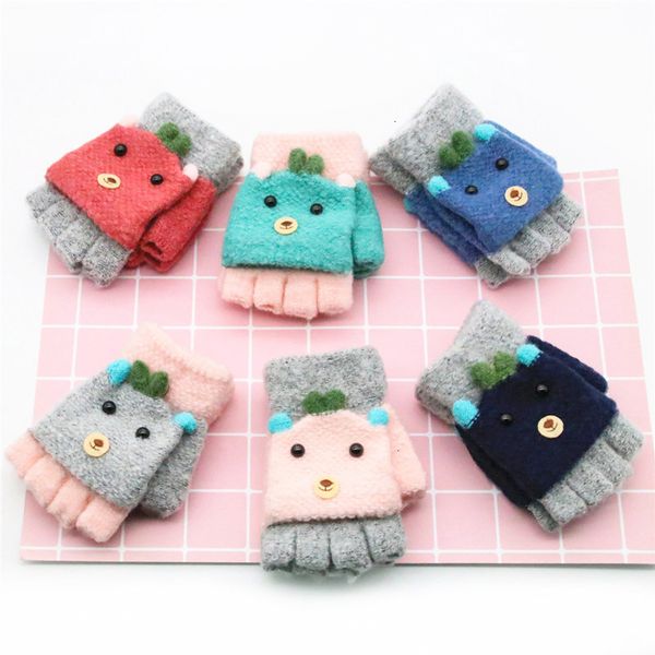 children's primary school students' autumn winter half finger cartoon knitting thickened warm gloves for boys and girls' home, Blue;gray
children's primary school students' autumn winter half finger cartoon knitting thickened warm gloves for boys and girls' home, Blue;gray