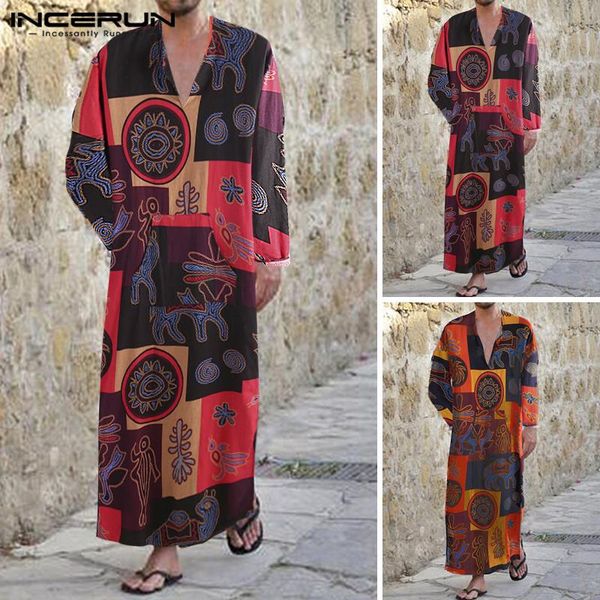 men muslim islamic kaftan printed long sleeve cotton v neck jubba thobe dubai saudi arabia men robe abaya incerun 2020 plus size, Red
men muslim islamic kaftan printed long sleeve cotton v neck jubba thobe dubai saudi arabia men robe abaya incerun 2020 plus size, Red