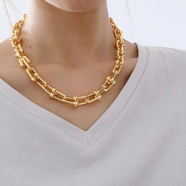 popular japan korea for women necklaces thick short chain simple luxury jewelry gold stainless steel 2021 new gift, Silver
popular japan korea for women necklaces thick short chain simple luxury jewelry gold stainless steel 2021 new gift, Silver