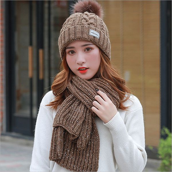 tsuretobe winter fashion knitted hat scarf set two pieces women letter warm twist wool beanie cap and long crochet shawl scarf 201021, Blue;gray 
tsuretobe winter fashion knitted hat scarf set two pieces women letter warm twist wool beanie cap and long crochet shawl scarf 201021, Blue;gray