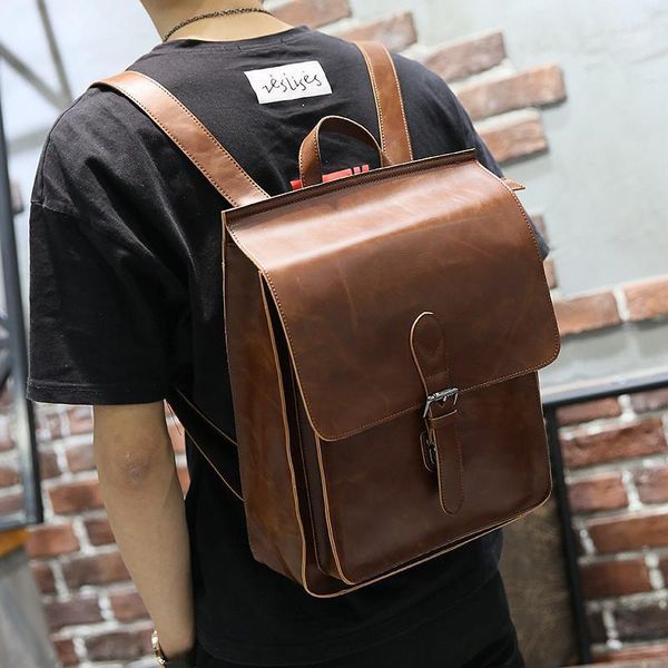 backpack vintage men hasp europe style fashion retro crazy horse leather back pack men's bag mochila male bolsa sac daypack1
backpack vintage men hasp europe style fashion retro crazy horse leather back pack men's bag mochila male bolsa sac daypack1