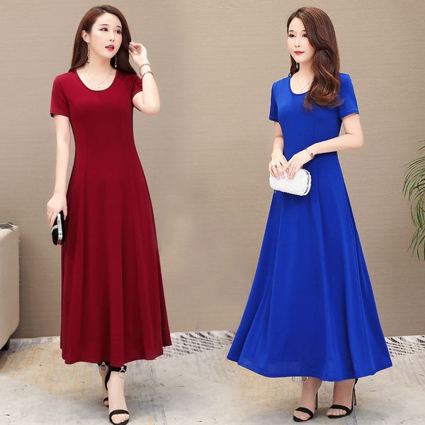 summer short sleeve o-neck ankle-length a-line regular plus size simple black wine red green blue cocktail women dresses 9636 party
summer short sleeve o-neck ankle-length a-line regular plus size simple black wine red green blue cocktail women dresses 9636 party