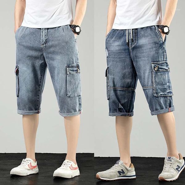 mcikkny men summer straight denim shorts multi pockets washed casual jeans shorts male cotton1, Blue
mcikkny men summer straight denim shorts multi pockets washed casual jeans shorts male cotton1, Blue