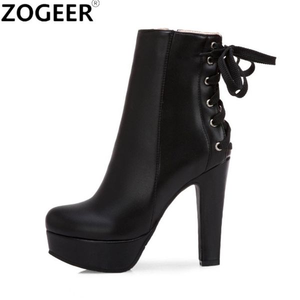 plus size 46 48 fashion women ankle boots high heels platform short boots fashion lace-up black white boots ladies shoes y200115
plus size 46 48 fashion women ankle boots high heels platform short boots fashion lace-up black white boots ladies shoes y200115