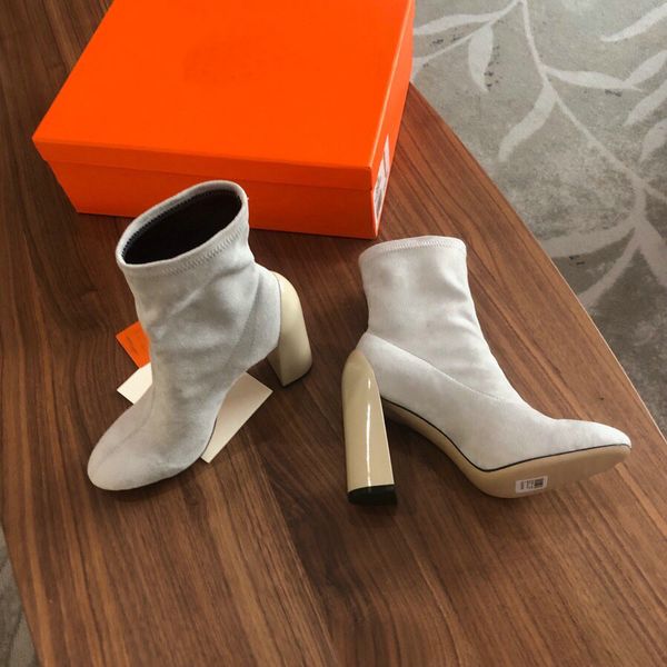women half short boots high heel boots round toe shoes stretch shoes women brand elastic sock footwear size 35-40, Black
women half short boots high heel boots round toe shoes stretch shoes women brand elastic sock footwear size 35-40, Black