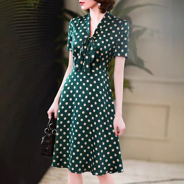 dot chiffon women's luxury dress korean office design lady dressed in ladies'dresses as fiesta snkt, Black;gray
dot chiffon women's luxury dress korean office design lady dressed in ladies'dresses as fiesta snkt, Black;gray