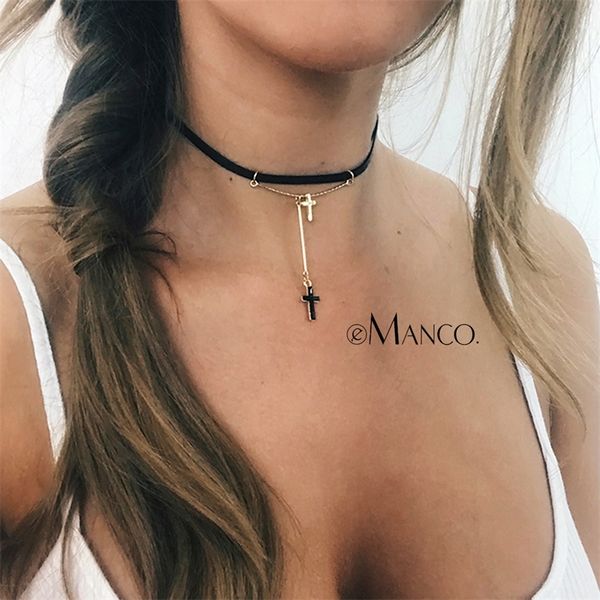 emanco wholesale attractive popular cross charming choker necklace crystal &leather necklace new year gifts for women y200323, Silver
emanco wholesale attractive popular cross charming choker necklace crystal &leather necklace new year gifts for women y200323, Silver